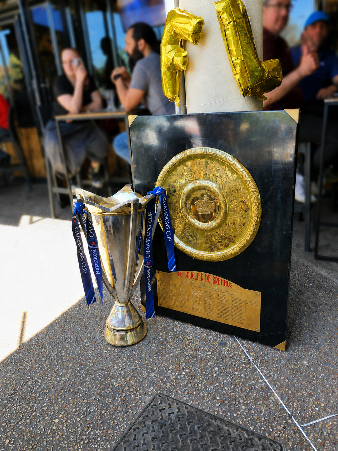 Trophée Champions Cup et Bouclier de Brennus au Brennan's Snug