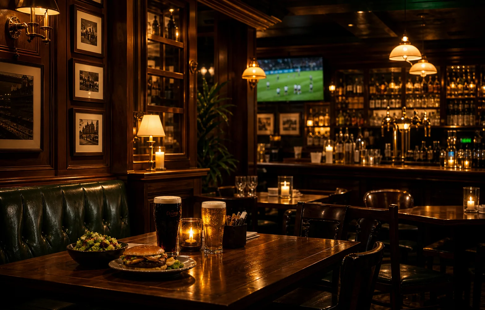 Ambiance pub irlandais chaleureuse