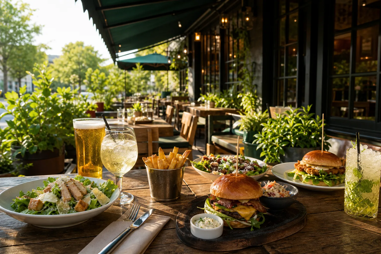 Table en terrasse chez Brennan's Snug